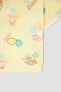Фото #3 товара Kız Çocuk Regular Fit Ananas Desenli Kısa Kollu Tişört
