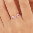 Fancy Vibrant Pink FVP11 Open Silver Ring