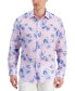 Фото #1 товара Men's Noche Floral-Print Long-Sleeve Linen Shirt, Created for Macy's