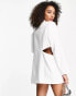 Kyo The Brand cut out side boxy blazer dress in white