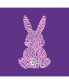 Big Girl's Word Art Long Sleeve T-Shirt - Easter Bunny