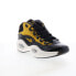 Reebok Question Mid Mens Black Leather Lace Up Athletic Basketball Shoes