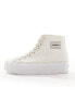 Calvin Klein Jeans bold flatform trainers in white