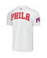 Фото #2 товара Men's and Women's White Philadelphia 76ers Heritage Crest T-Shirt