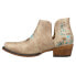 Roper Ava Floral Embroidered Snip Toe Cowboy Booties Womens Beige Casual Boots 0 5.5 - фото #3