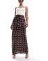 Фото #1 товара Style Cheat satin maxi skirt with tie waist in brown spot