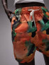 Topshop co-ord orange print short in orange