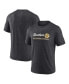 ფოტო #1 პროდუქტის Men's Heather Charcoal Distressed Boston Bruins Centennial Hockey Tri-Blend T-shirt