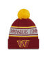 ფოტო #1 პროდუქტის Men's Burgundy Washington Commanders Repeat Cuffed Knit Hat with Pom