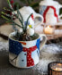 Фото #4 товара Snowman and Santa Stackable Mugs, Set of 4