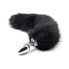 Фото #1 товара Metal Butt Plug Foxy Tail Velvet Touch 40 cm Black