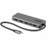 Фото #1 товара USB C Multiport Adapter - USB-C to HDMI or Mini DisplayPort 4K 60Hz - 100W Power Delivery Pass-Through - 4-Port 10Gbps USB Hub - USB Type-C Mini Dock - w/ 12" Attached Cable - Wired - USB 3.2 Gen 1 (3.1 Gen 1) Type-C - 100 W - 2.0b - Black - Silver - 10 G