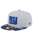 ფოტო #1 პროდუქტის Men's Gray New York Giants Active Camo 59FIFTY Fitted Hat