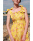 ფოტო #5 პროდუქტის Landscape Sleeveless Smocked Midi Dress