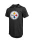 Фото #3 товара Men's Threads Najee Harris Black Pittsburgh Steelers Player Name and Number Tri-Blend Hoodie T-shirt