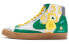 【定制球鞋】 Nike Blazer Mid 趣味贴纸 特殊鞋盒 钱袋挂件 手绘喷绘 复古休闲 中帮 板鞋 男款 黄绿白 / Кроссовки Nike Blazer Mid DQ5081-119