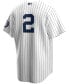 Фото #2 товара Men's Derek Jeter White and Navy New York Yankees 2020 Hall of Fame Induction Replica Jersey