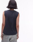 Topshop super soft cupro twist tank top in slate