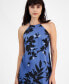 ფოტო #3 პროდუქტის Women's Floral-Print Halter Maxi Slip Dress