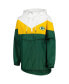 Women's White, Gold Green Bay Packers Staci Half-Zip Hoodie Windbreaker Jacket