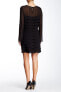 Max Studio Womens Long Sleeve Pleated Shift Dress Black Size X-Small