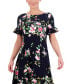 Фото #4 товара Women's Floral Fit & Flare Dress