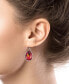 ფოტო #7 პროდუქტის Pear Shape Crystal Drop Earrings (7/25 ct. t.w.) in Fine Silver Plated Brass