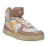 Diadora Mi Basket Used High Top Mens Brown, White Sneakers Casual Shoes 158569-