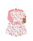 ფოტო #3 პროდუქტის Toddler Girls Organic Cotton Dress and Cardigan, Pink Flamingo