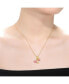 Фото #3 товара Kids 14k Gold Plated with Enamel & Cubic Zirconia Butterfly Pendant Necklace in Sterling Silver