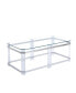 Фото #10 товара Silver Stainless Steel Coffee Table With Acrylic Frame And Clear Glass Top