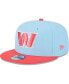 Фото #1 товара Men's Light Blue, Red Washington Commanders Two-Tone Color Pack 9FIFTY Snapback Hat