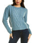 Фото #1 товара Gracia Bead Embellished Cable-Knit Sweater Women's