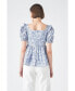 Фото #2 товара Women's Floral Print Top With Flower