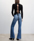 Фото #3 товара Women's High-Waist Wideleg with Seams Jeans