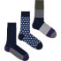 Фото #1 товара PEPE JEANS Colorblock Geo socks 3 pairs