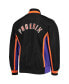 Фото #4 товара Men's Phoenix Suns Black Hardwood Classics 75th Anniversary Authentic Warmup Full-Snap Jacket