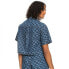ROXY Blue Wave Club Printed short sleeve v neck T-shirt