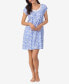 ფოტო #1 პროდუქტის Women's Cap Sleeve Short Nightshirt