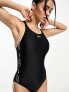 Фото #7 товара Nike Swimming Fusion Fastback swimsuit in black
