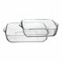 Set of Oven Dishes 1690037 Transparent Crystal 1 L (2 Units)