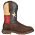 Фото #1 товара Durango Rebel Patriotic Square Toe Cowboy Mens Blue, Brown, Red Casual Boots DB