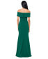 Фото #2 товара Women's Off-The-Shoulder Front-Slit Gown