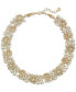 Фото #1 товара Charter Club gold-Tone Beaded Floral Necklace, 16" + 2" extender, Created for Macy's