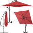 Фото #1 товара Садовый зонт на квадратном выносе 250 x 250 см бордовый Uniprodo