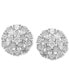 Diamond Flower Burst Stud Earrings (1/10 ct. t.w.) in Sterling Silver, Created for Macy's