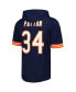 ფოტო #3 პროდუქტის Men's Walter Payton Navy Chicago Bears Retired Player Name and Number Mesh Hoodie T-shirt