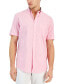Фото #1 товара Men's Short Sleeve Button-Down Oxford Shirt, Created for Macy's