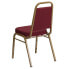 Фото #2 товара Hercules Series Trapezoidal Back Stacking Banquet Chair In Burgundy Patterned Fabric - Gold Frame