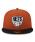 Фото #2 товара Men's Rust, Black Brooklyn Nets Two-Tone 59FIFTY Fitted Hat